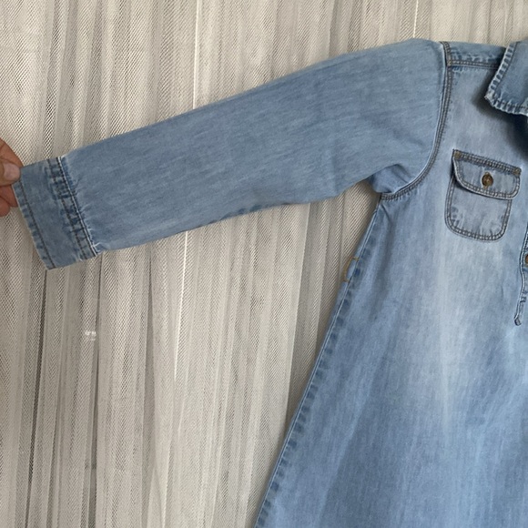 Kids OshKosh B’gosh chambray/denim long sleeves button down 1/4 A line, Size 5T - Picture 4 of 13